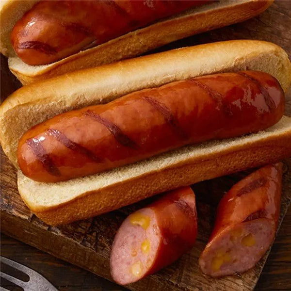 BEEF AND CHEDDAR BRATWURSTS